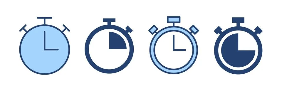 Stopwatch icon vector. Timer sign and symbol. Countdown icon. Period of time Stock-Illustration