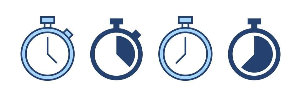 Stopwatch icon vector. Timer sign and symbol. Countdown icon. Period of time 스톡 일러스트