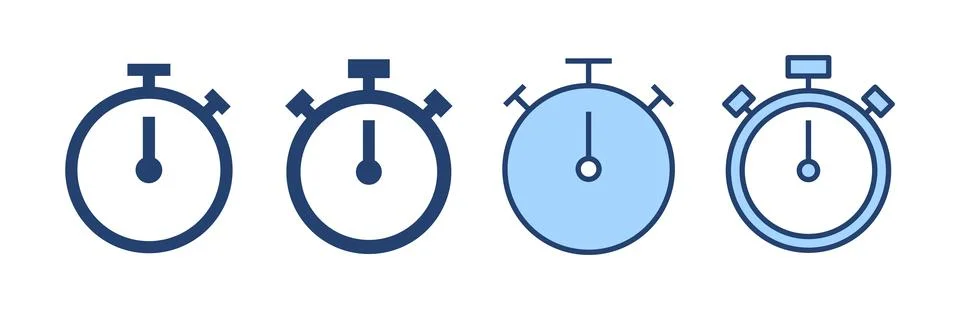 Stopwatch icon vector. Timer sign and symbol. Countdown icon. Period of time Stock Illustration