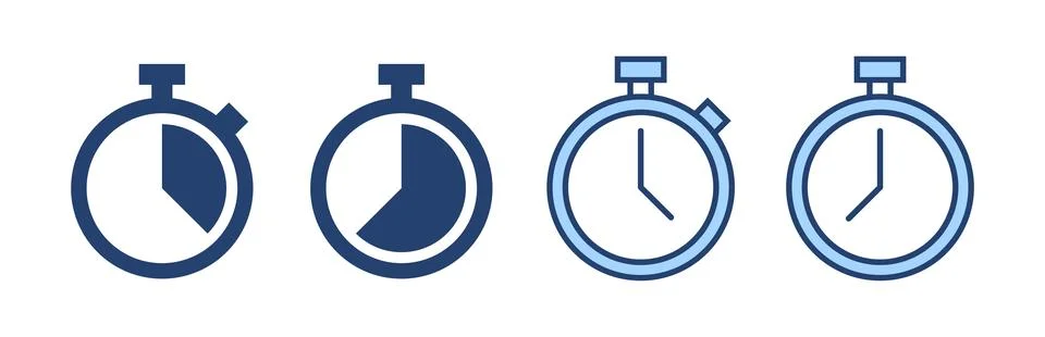 Stopwatch icon vector. Timer sign and symbol. Countdown icon. Period of time Illustrazione stock