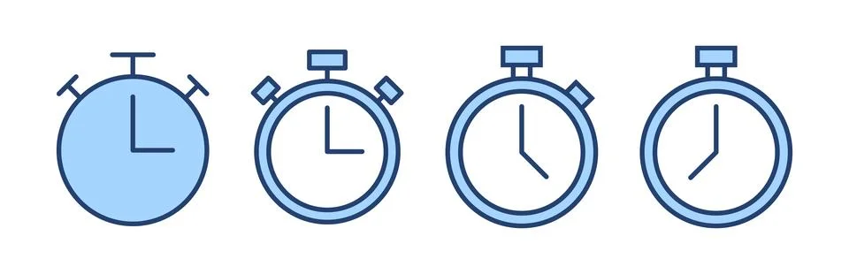 Stopwatch icon vector. Timer sign and symbol. Countdown icon. Period of time 스톡 일러스트