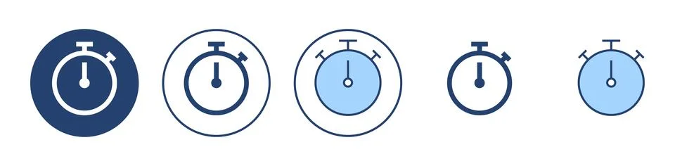 Stopwatch icon vector. Timer sign and symbol. Countdown icon. Period of time Stockillustratie