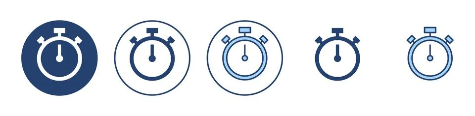 Stopwatch icon vector. Timer sign and symbol. Countdown icon. Period of time Stock Illustration