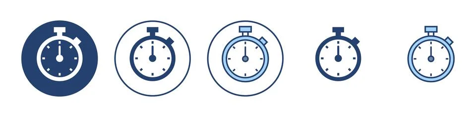 Stopwatch icon vector. Timer sign and symbol. Countdown icon. Period of time Illustrazione stock