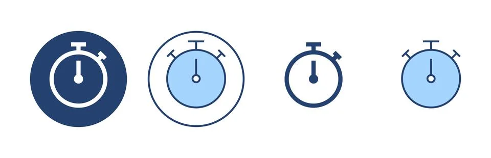 Stopwatch icon vector. Timer sign and symbol. Countdown icon. Period of time Illustrazione stock