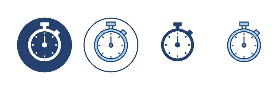 Stopwatch icon vector. Timer sign and symbol. Countdown icon. Period of time Illustrazione stock