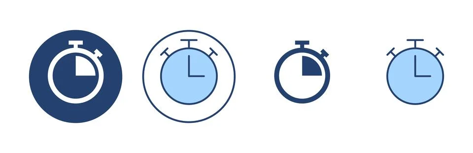 Stopwatch icon vector. Timer sign and symbol. Countdown icon. Period of time 스톡 일러스트