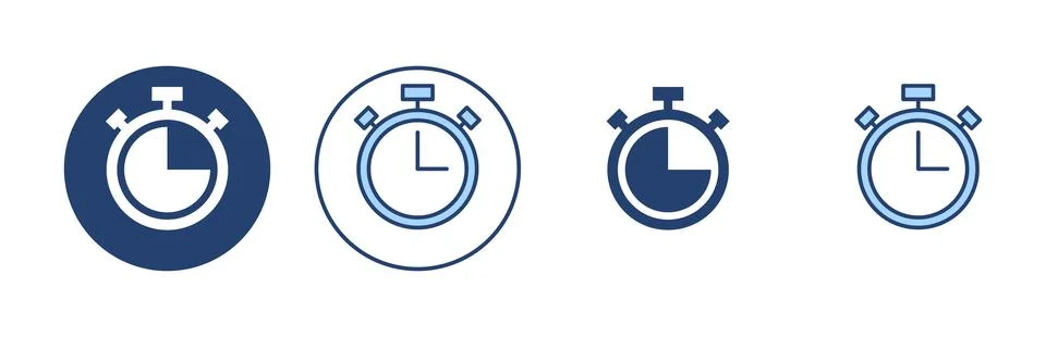 Stopwatch icon vector. Timer sign and symbol. Countdown icon. Period of time Stockillustratie
