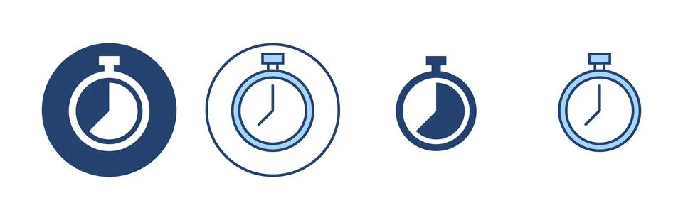 Stopwatch icon vector. Timer sign and symbol. Countdown icon. Period of time Stock Illustration