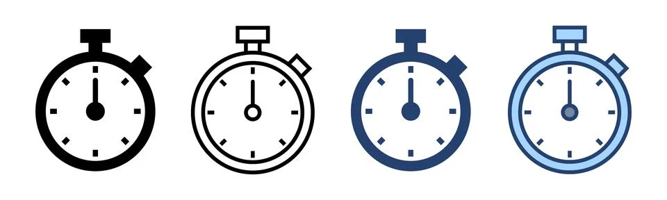 Stopwatch icon vector. Timer sign and symbol. Countdown icon. Period of time Illustrazione stock