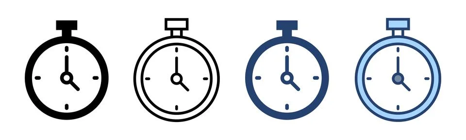 Stopwatch icon vector. Timer sign and symbol. Countdown icon. Period of time 스톡 일러스트