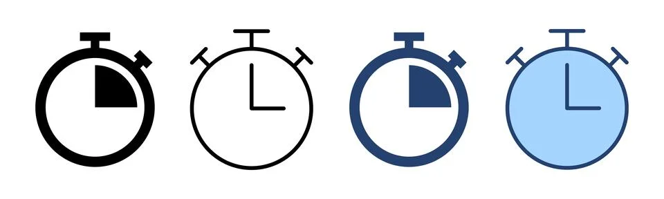 Stopwatch icon vector. Timer sign and symbol. Countdown icon. Period of time 스톡 일러스트
