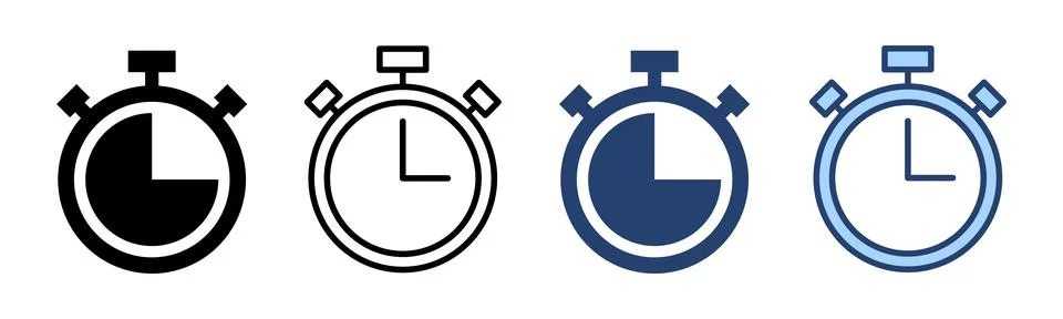 Stopwatch icon vector. Timer sign and symbol. Countdown icon. Period of time 스톡 일러스트