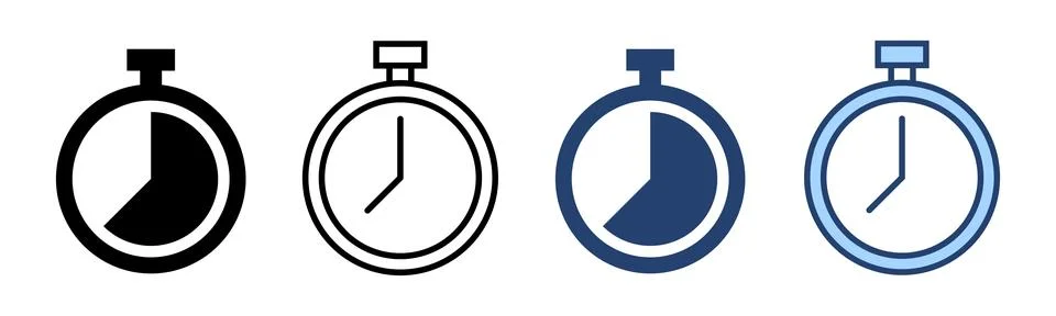 Stopwatch icon vector. Timer sign and symbol. Countdown icon. Period of time Stock-Illustration