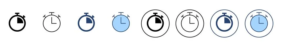 Stopwatch icon vector. Timer sign and symbol. Countdown icon. Period of time Stock Illustration
