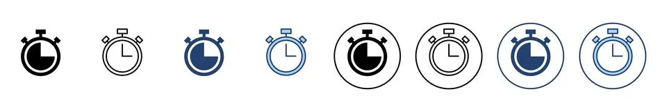Stopwatch icon vector. Timer sign and symbol. Countdown icon. Period of time Stock Illustration