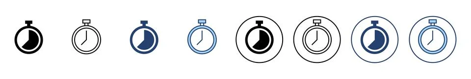 Stopwatch icon vector. Timer sign and symbol. Countdown icon. Period of time Stock Illustration