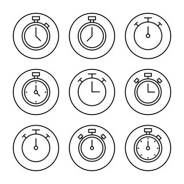 Stopwatch icon vector. Timer sign and symbol. Countdown icon. Period of time イラスト素材