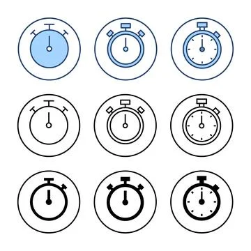 Stopwatch icon vector. Timer sign and symbol. Countdown icon. Period of time イラスト素材