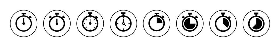 Stopwatch icon vector. Timer sign and symbol. Countdown icon. Period of time Stock Illustration