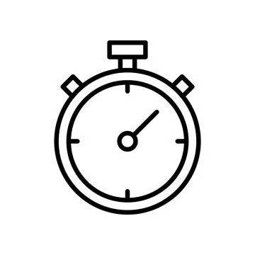 Stopwatch icon vector. Timer sign and symbol. Countdown icon. Period of time Stock Illustration