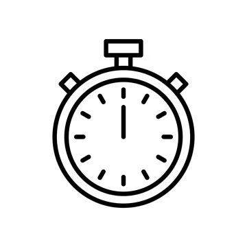 Stopwatch icon vector. Timer sign and symbol. Countdown icon. Period of time Illustrazione stock