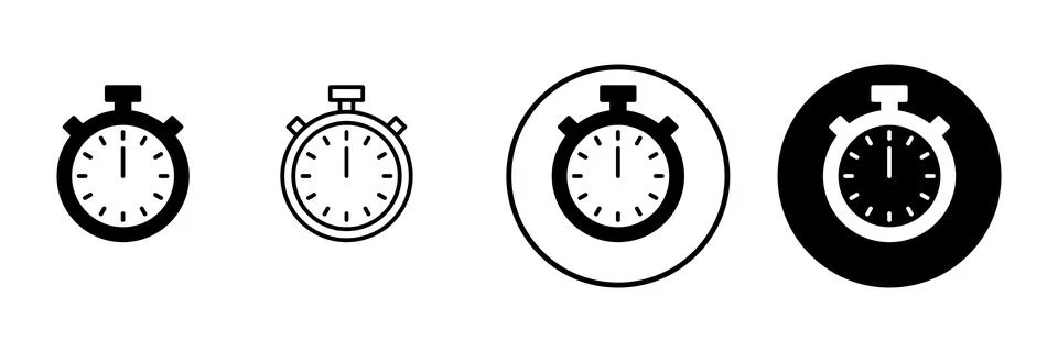 Stopwatch icon vector. Timer sign and symbol. Countdown icon. Period of time Illustrazione stock