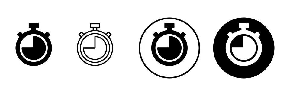 Stopwatch icon vector. Timer sign and symbol. Countdown icon. Period of time Illustrazione stock