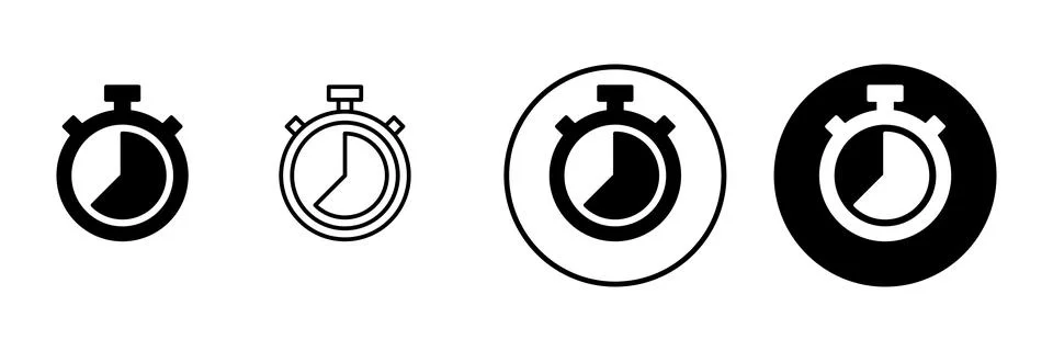 Stopwatch icon vector. Timer sign and symbol. Countdown icon. Period of time Stock Illustration