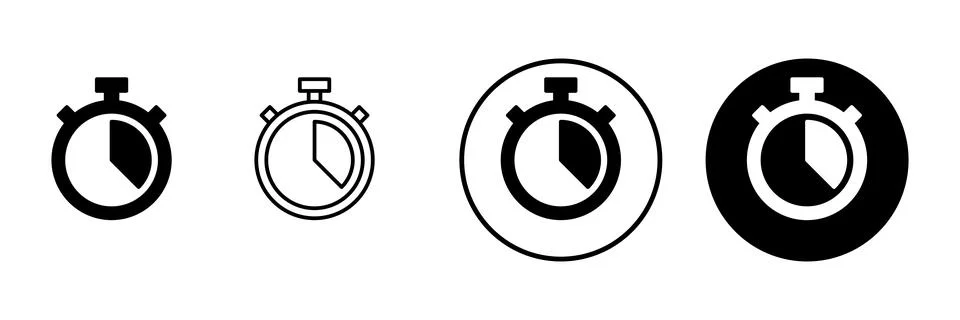 Stopwatch icon vector. Timer sign and symbol. Countdown icon. Period of time Illustrazione stock