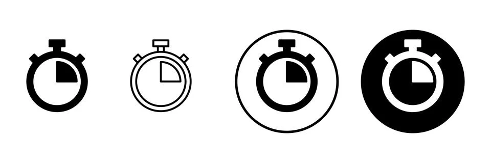 Stopwatch icon vector. Timer sign and symbol. Countdown icon. Period of time Illustrazione stock