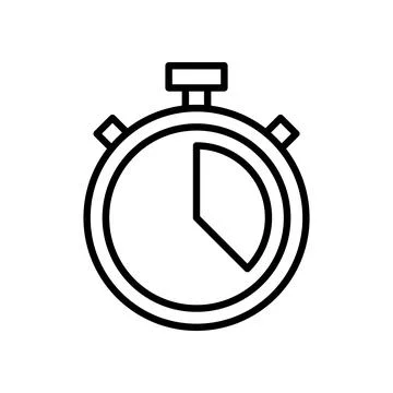Stopwatch icon vector. Timer sign and symbol. Countdown icon. Period of time Illustrazione stock