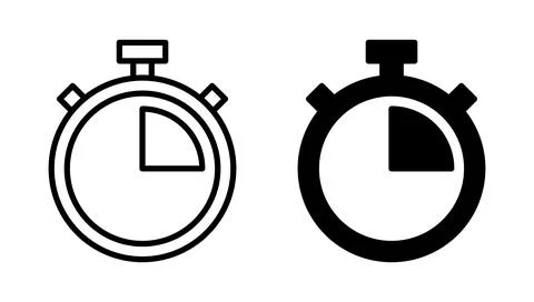 Stopwatch icon vector. Timer sign and symbol. Countdown icon. Period of time Stock Illustration