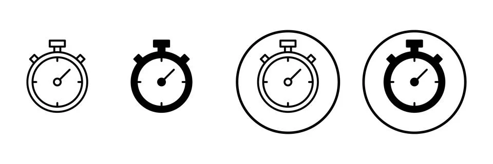 Stopwatch icon vector. Timer sign and symbol. Countdown icon. Period of time イラスト素材