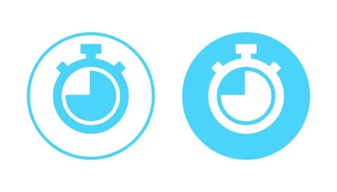 Stopwatch icon vector. Timer sign and symbol. Countdown icon. Period of time 库存插图