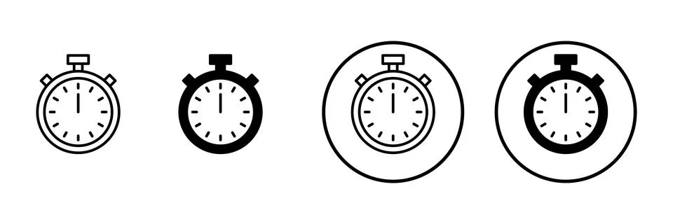 Stopwatch icon vector. Timer sign and symbol. Countdown icon. Period of time Stock Illustration