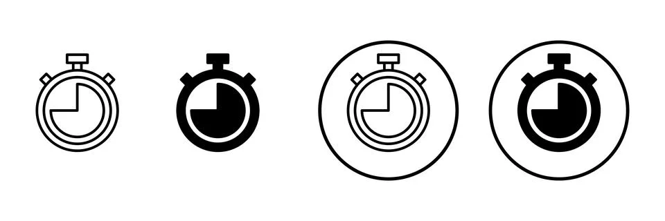 Stopwatch icon vector. Timer sign and symbol. Countdown icon. Period of time Stockillustratie