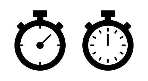 Stopwatch icon vector. Timer sign and symbol. Countdown icon. Period of time Illustrazione stock