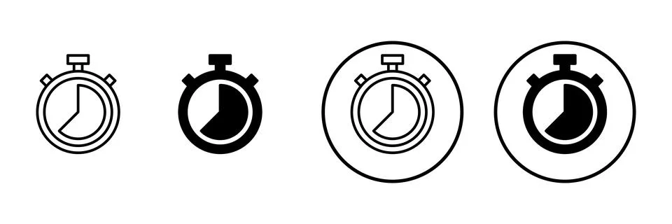 Stopwatch icon vector. Timer sign and symbol. Countdown icon. Period of time Stock-Illustration