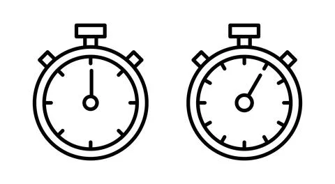 Stopwatch icon vector. Timer sign and symbol. Countdown icon. Period of time Stock Illustration