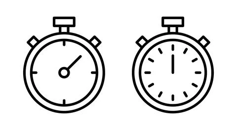 Stopwatch icon vector. Timer sign and symbol. Countdown icon. Period of time Stock Illustration