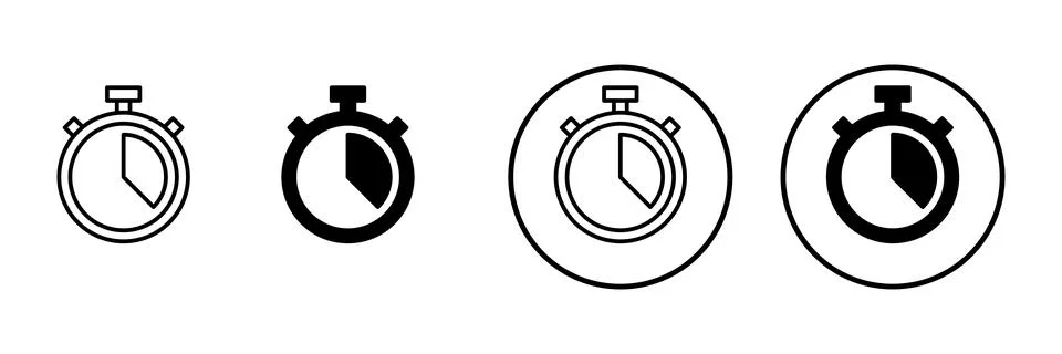 Stopwatch icon vector. Timer sign and symbol. Countdown icon. Period of time イラスト素材