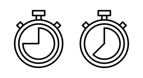 Stopwatch icon vector. Timer sign and symbol. Countdown icon. Period of time Illustrazione stock
