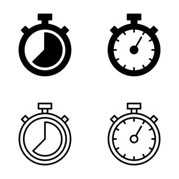 Stopwatch icon vector. Timer sign and symbol. Countdown icon. Period of time Illustrazione stock