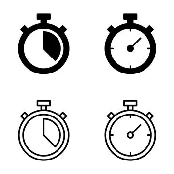 Stopwatch icon vector. Timer sign and symbol. Countdown icon. Period of time Illustrazione stock