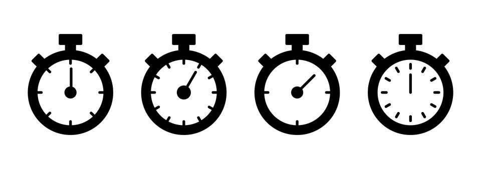Stopwatch icon vector. Timer sign and symbol. Countdown icon. Period of time Illustrazione stock