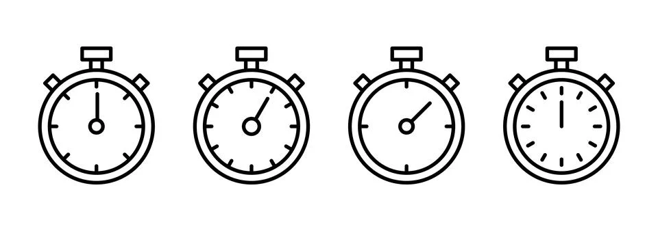 Stopwatch icon vector. Timer sign and symbol. Countdown icon. Period of time Illustrazione stock