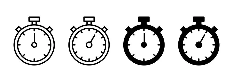 Stopwatch icon vector. Timer sign and symbol. Countdown icon. Period of time Illustrazione stock