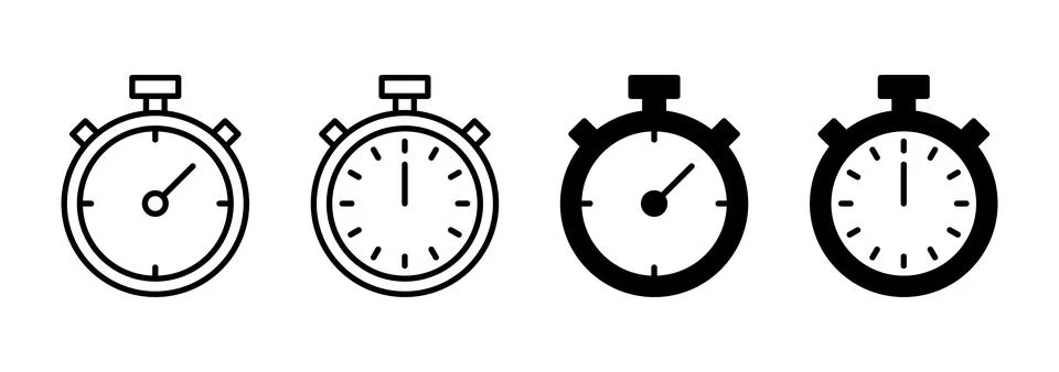 Stopwatch icon vector. Timer sign and symbol. Countdown icon. Period of time Illustrazione stock