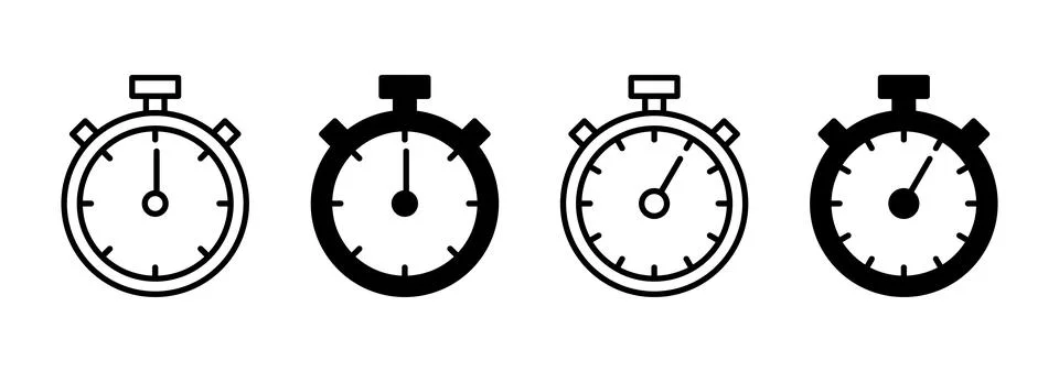 Stopwatch icon vector. Timer sign and symbol. Countdown icon. Period of time 库存插图